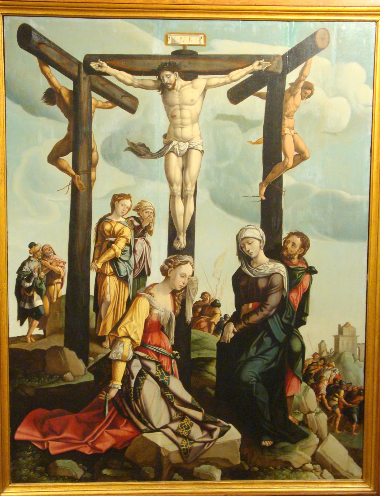 Schilderstuk uit Amsterdam uit de school van Jan van Scoorl